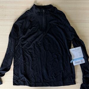Athleta Girl Black Half Zip Top NWT